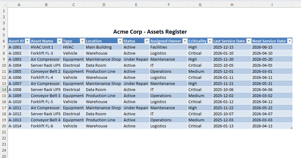 Equipment Tracking Spreadsheet (Free Template + Scalable Alternative)